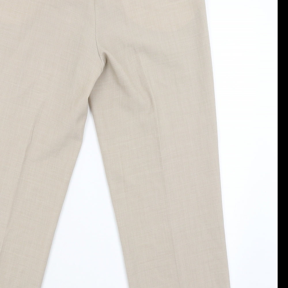 Wichele Womens Beige Capri Trousers Size 14 L27 in