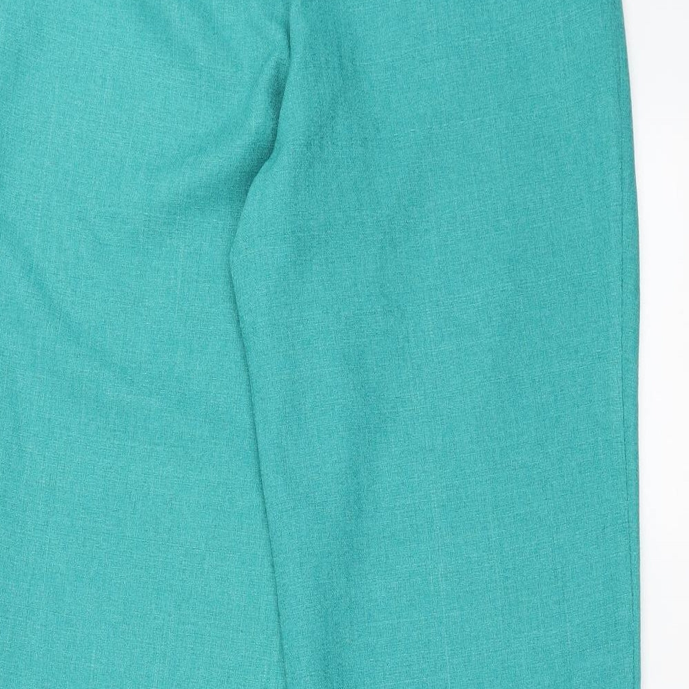 JULIPA Womens Green Trousers Size 14 L28 in