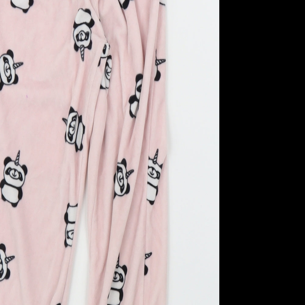Peacocks Girls Pink Solid Capri Pyjama Pants Size 5-6 Years - Panda