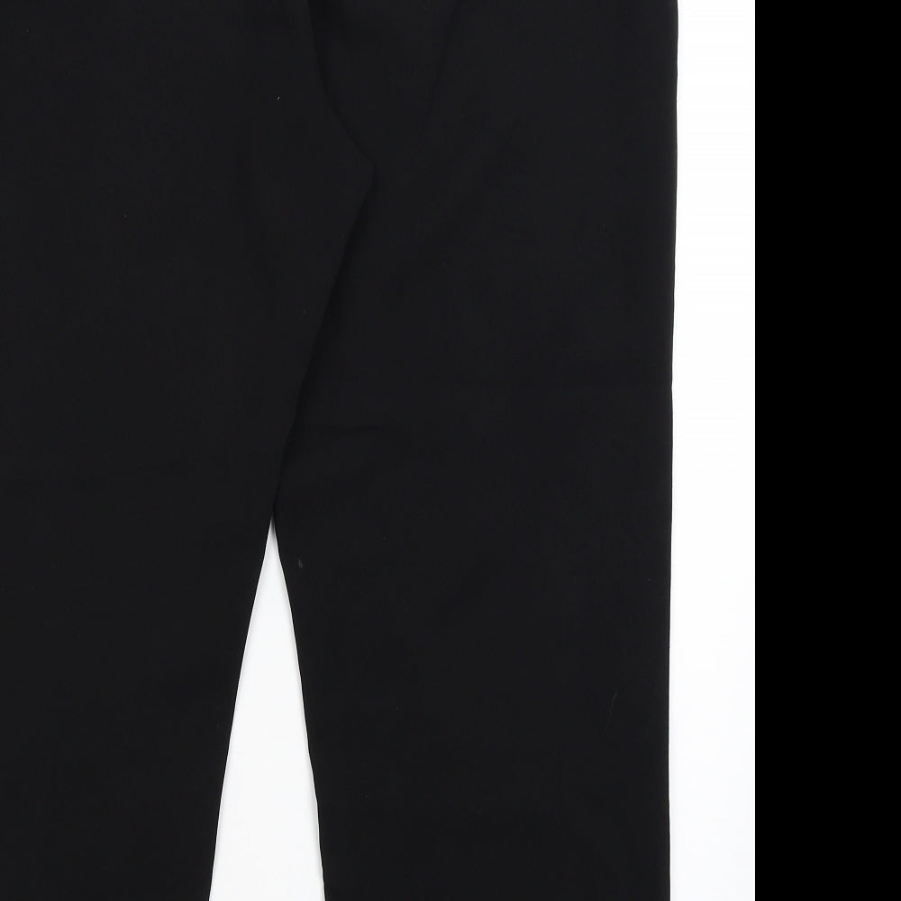 Preworn Womens Black Trousers Size 16 L25 in