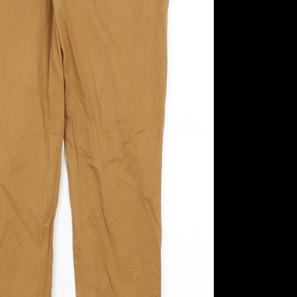 Pimkie Womens Brown Chino Trousers Size 8 L27 in
