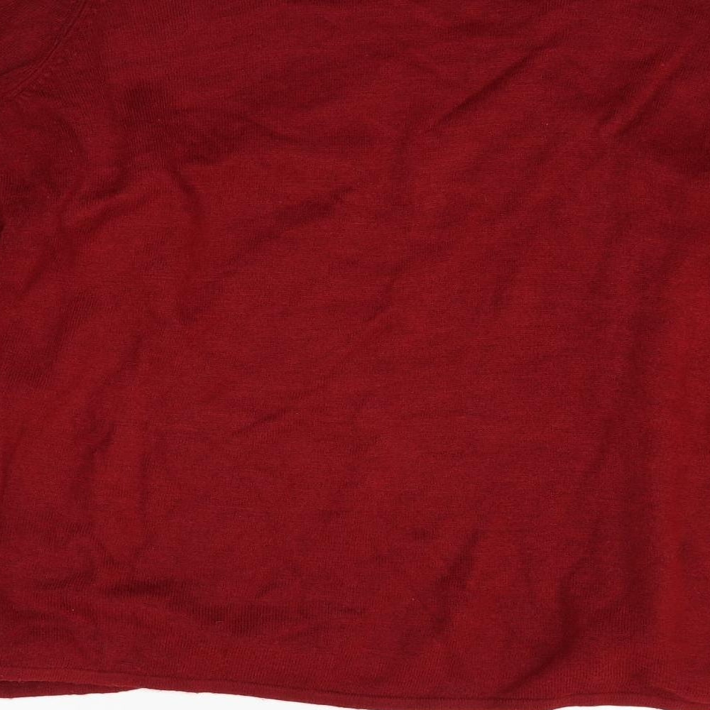 BM Womens Red Pullover Jumper Size L