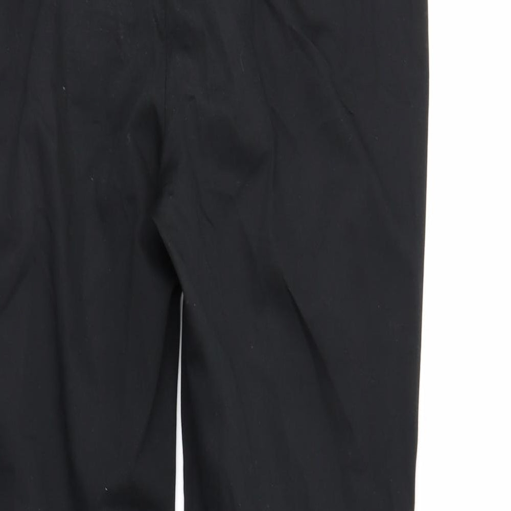 Preworn Womens Black Trousers Size 12 L26 in