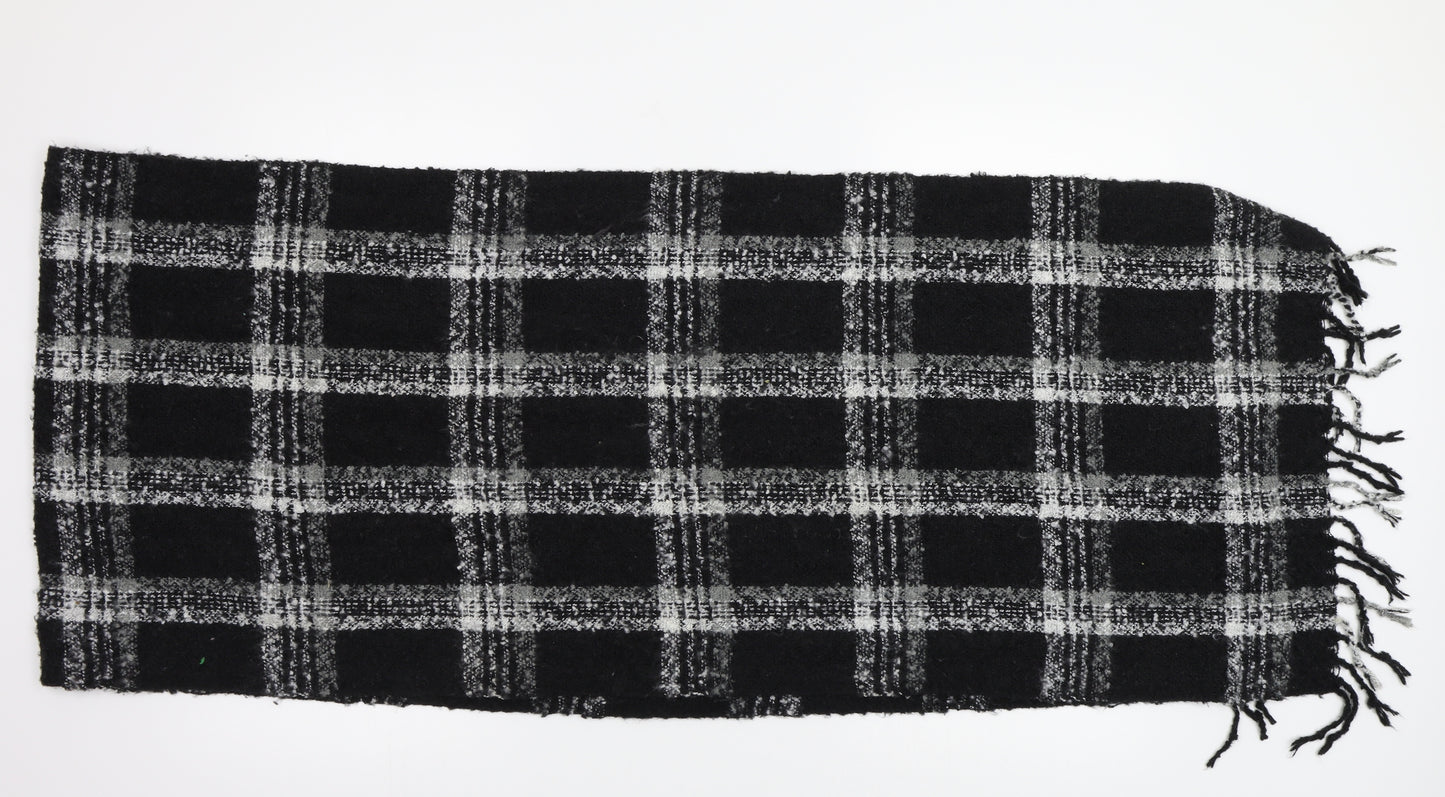 Preworn Womens Black Check Shawl/Wrap