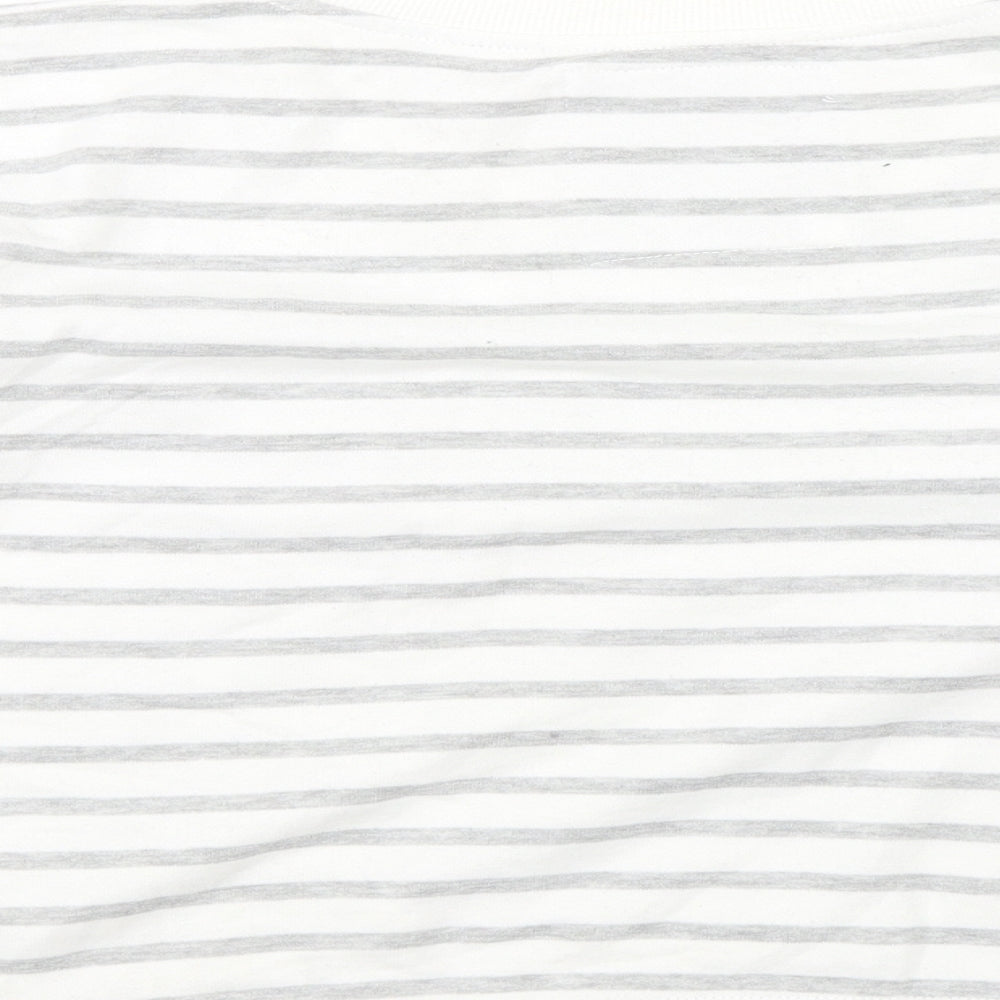 Atmopshere Womens White Striped Pullover Jumper Size 8