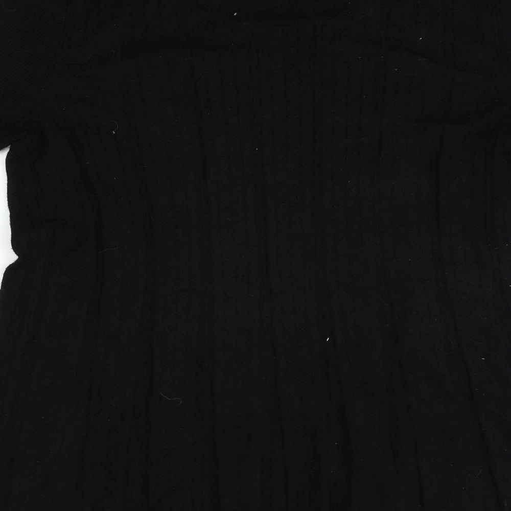 BM Womens Black Cardigan Jumper Size M