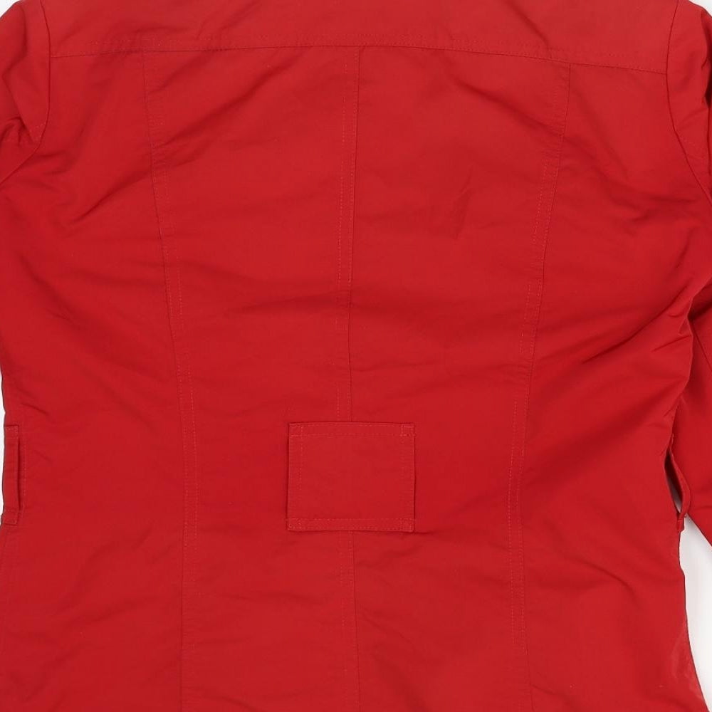 M&S Womens Red Overcoat Coat Size 8