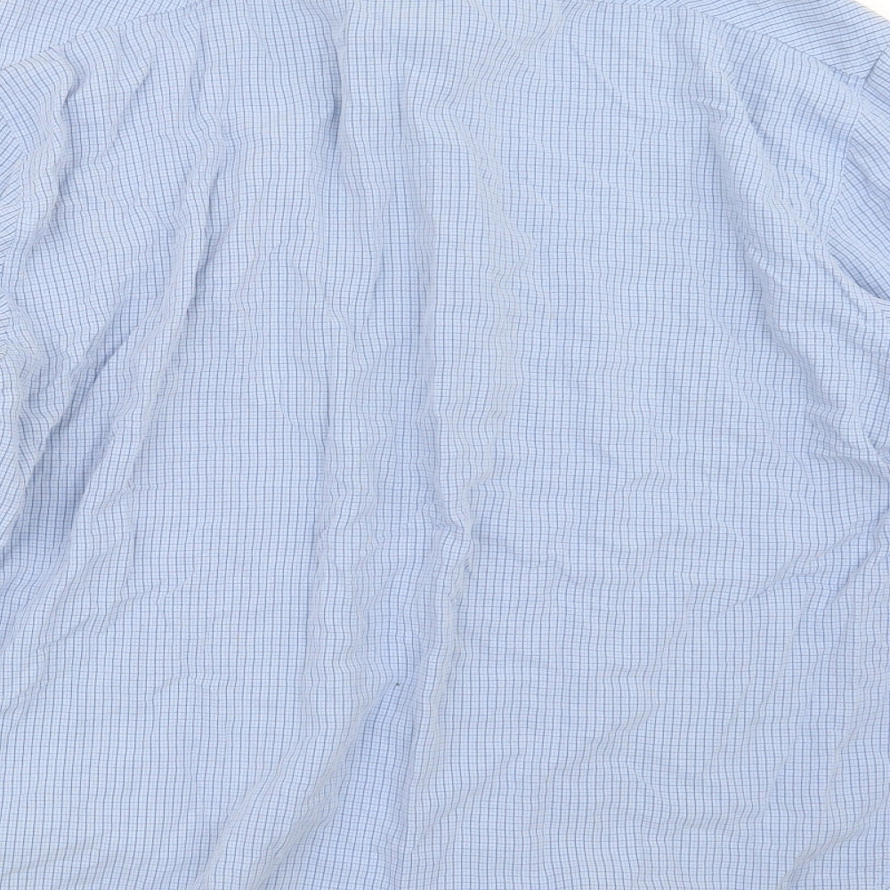 NEXT Mens Blue Check Button-Up Size L