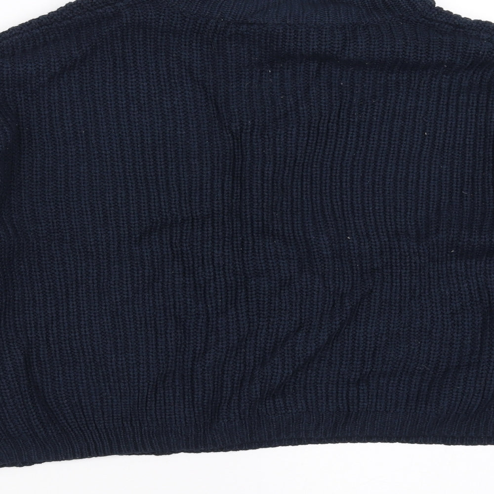 Divided by H&M Womens Blue Pullover Jumper Size S - cropped