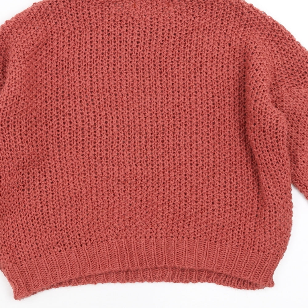 Nada del Riccio Womens Brown Pullover Jumper Size L - rust coloured