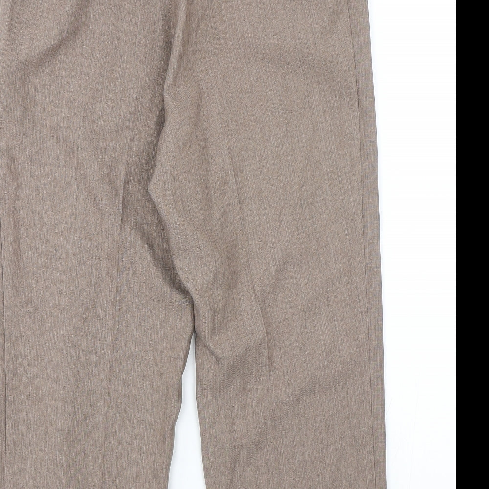 M&S Womens Brown Capri Trousers Size 12 L20 in