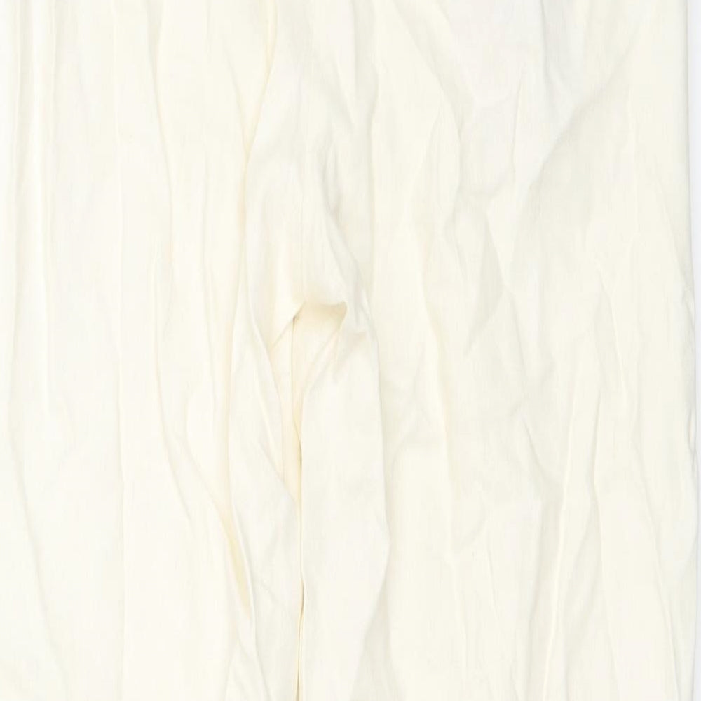 M&S Womens White Trousers Size 10 L20 in