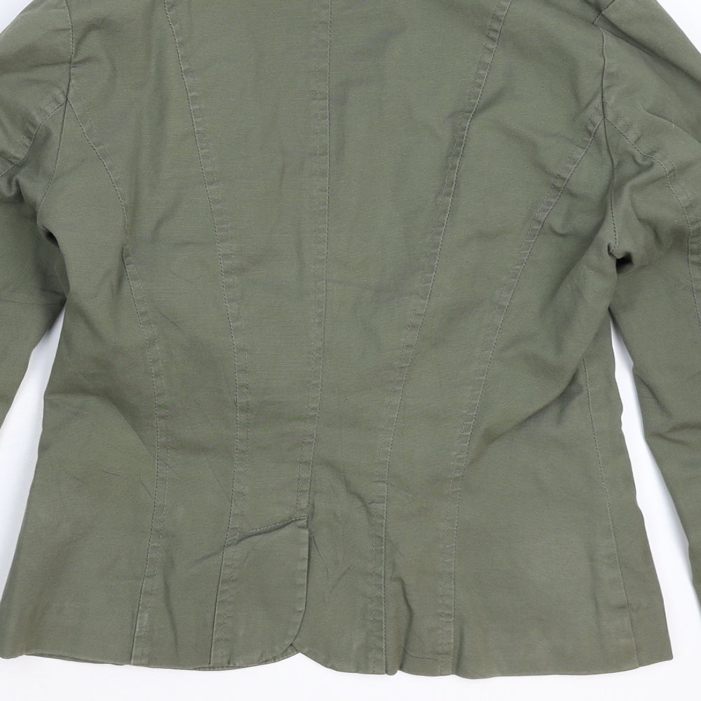 H&M Womens Green Jacket Blazer Size 10
