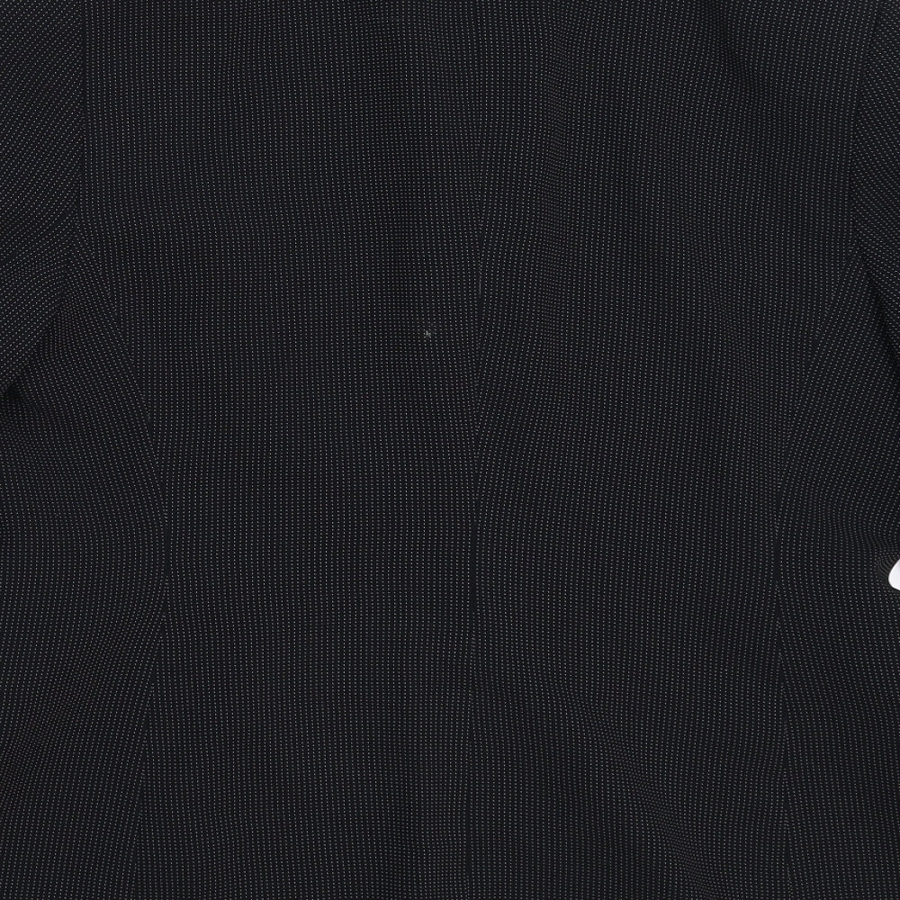 Planet Womens Black Striped Jacket Suit Jacket Size 12