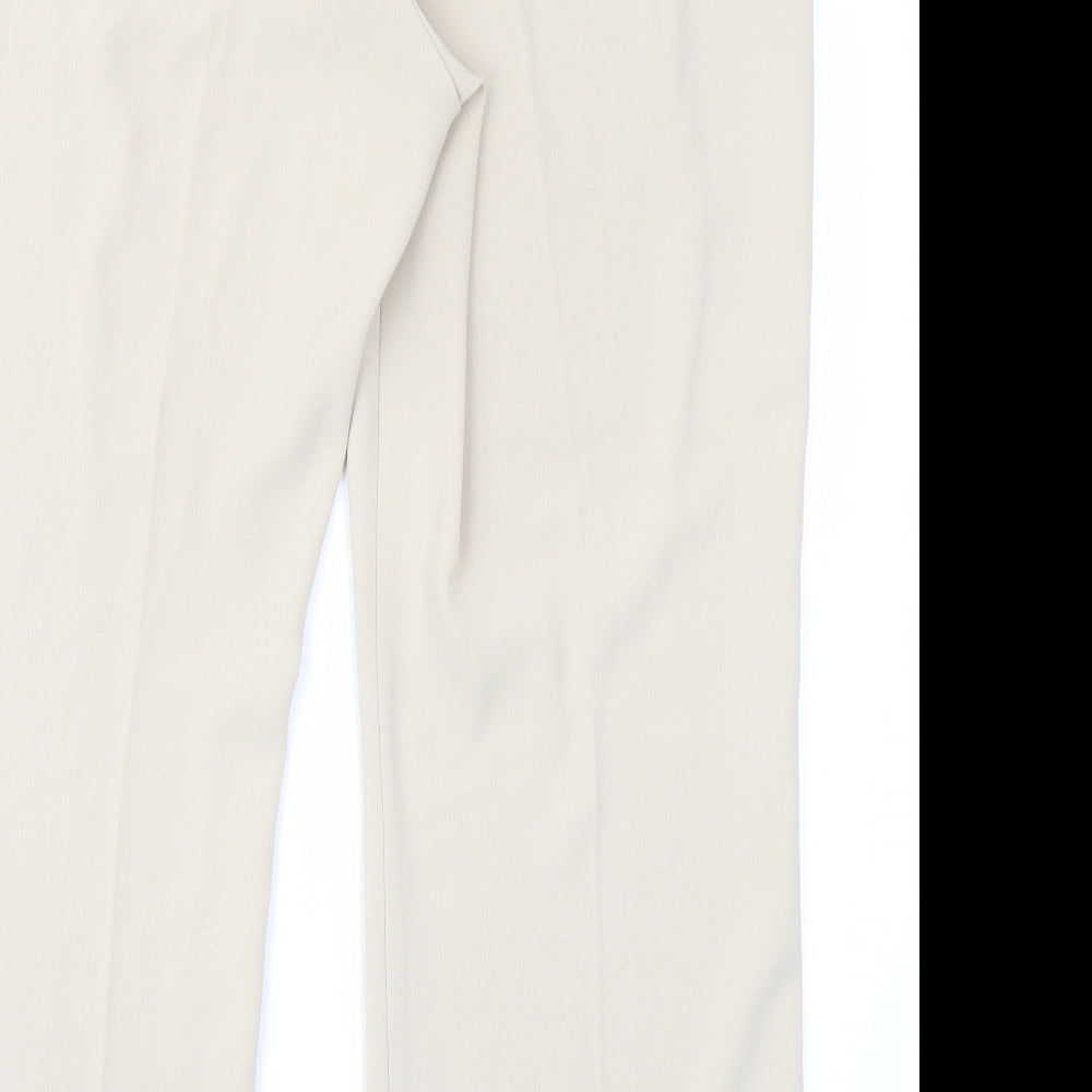 Claudia Womens Ivory Trousers Size 18 L27 in