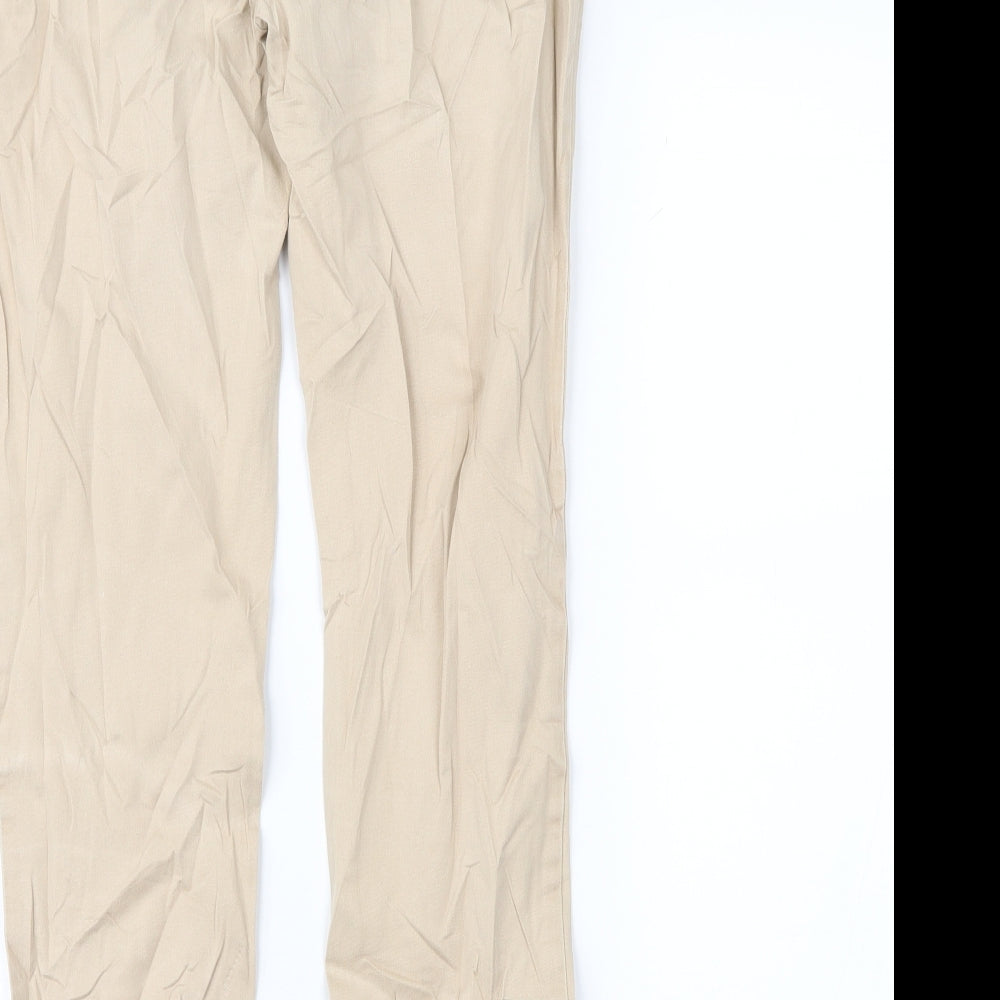 Zara Womens Brown Chino Trousers Size 8 L28 in