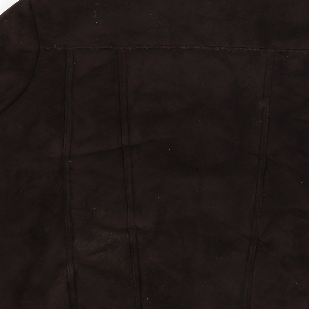 BM Womens Brown Overcoat Coat Size 16