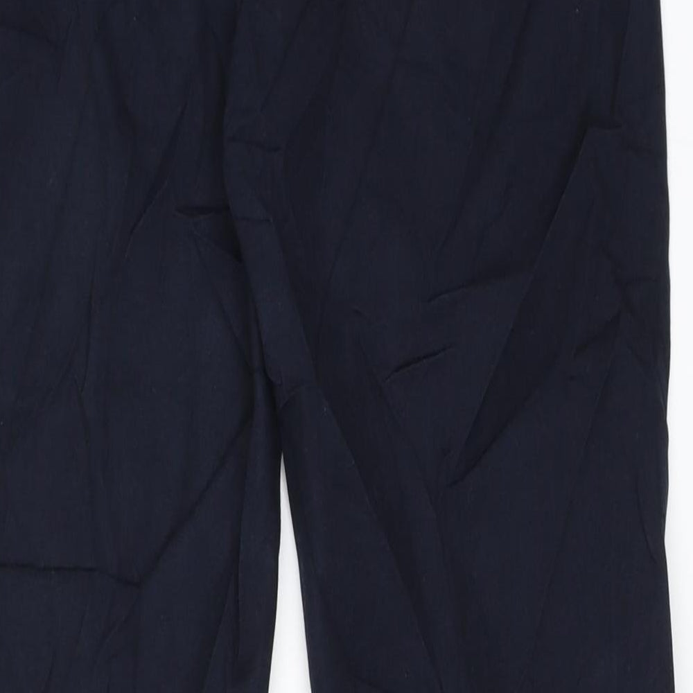 M&S Womens Blue Dress Pants Trousers Size 8 L26 in