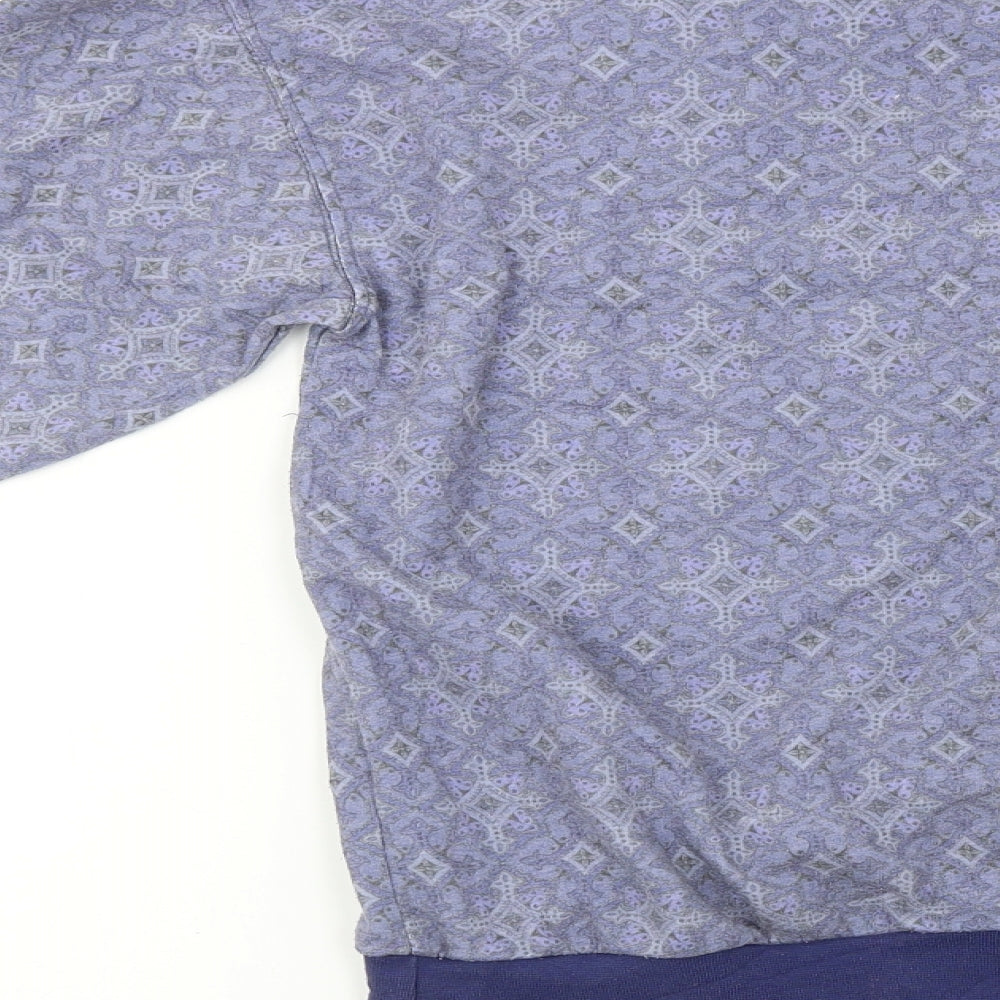 Topman Mens Blue Geometric Pyjama Top Size XS