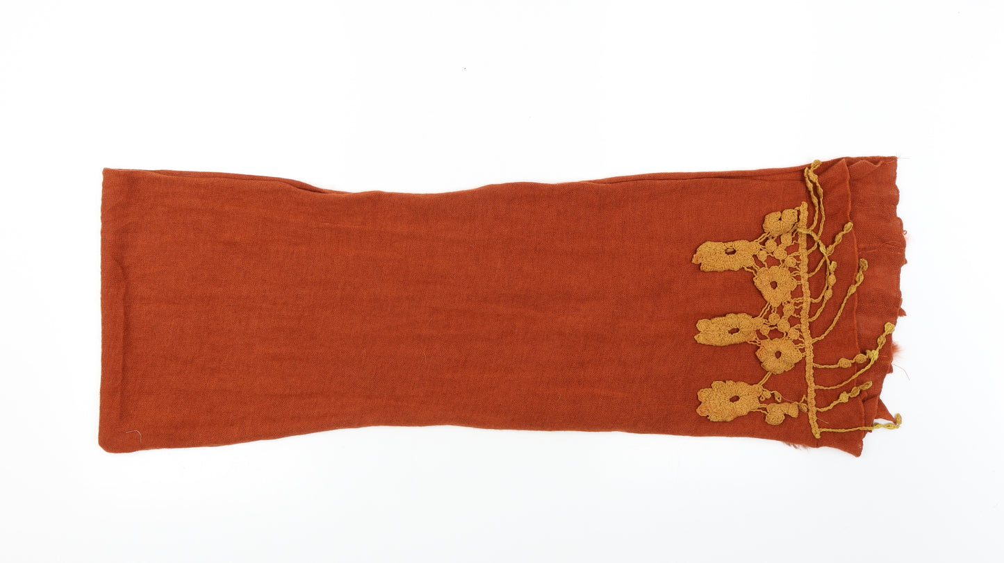 Preworn Womens Orange Scarf
