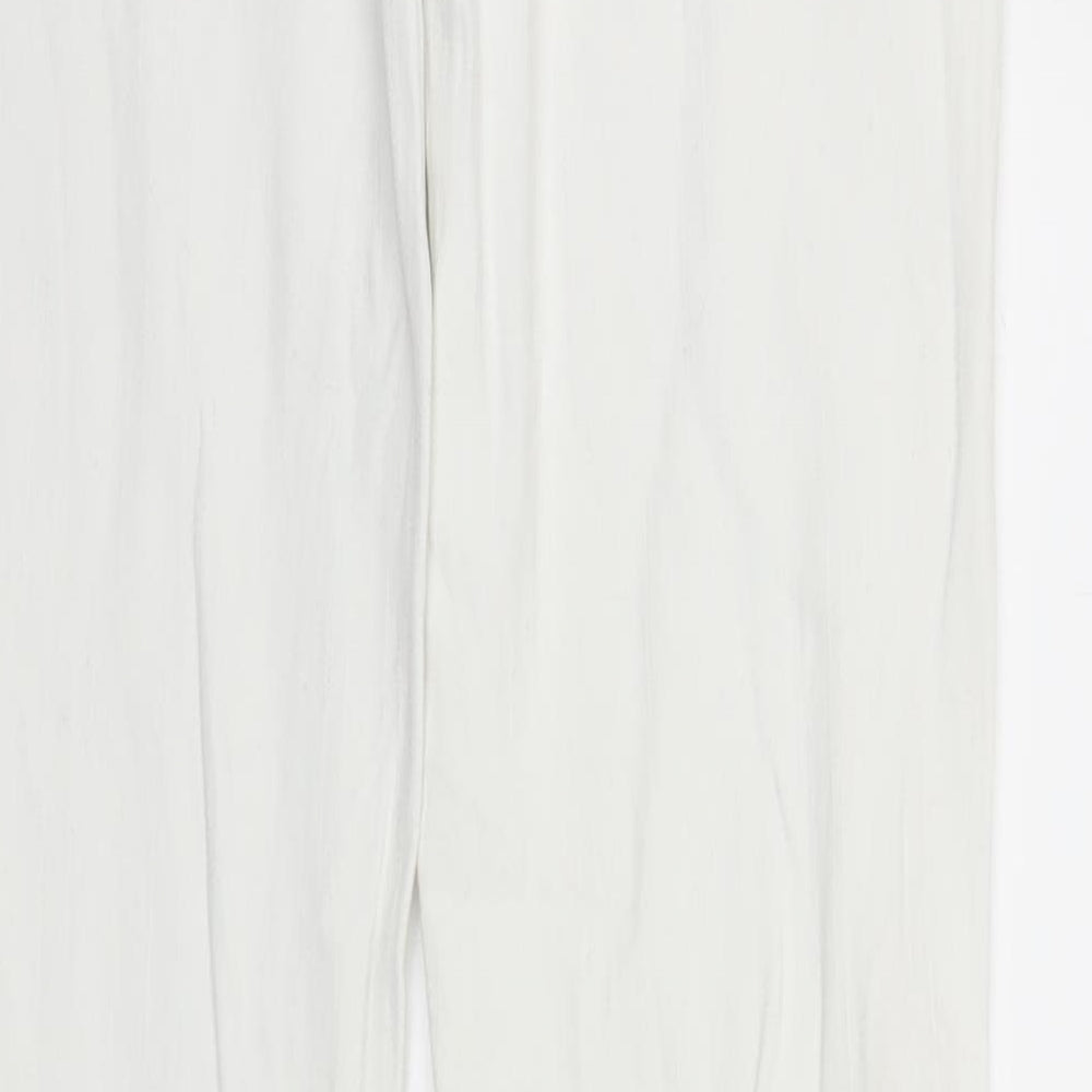 Preworn Womens White Denim Straight Jeans Size 10 L30 in