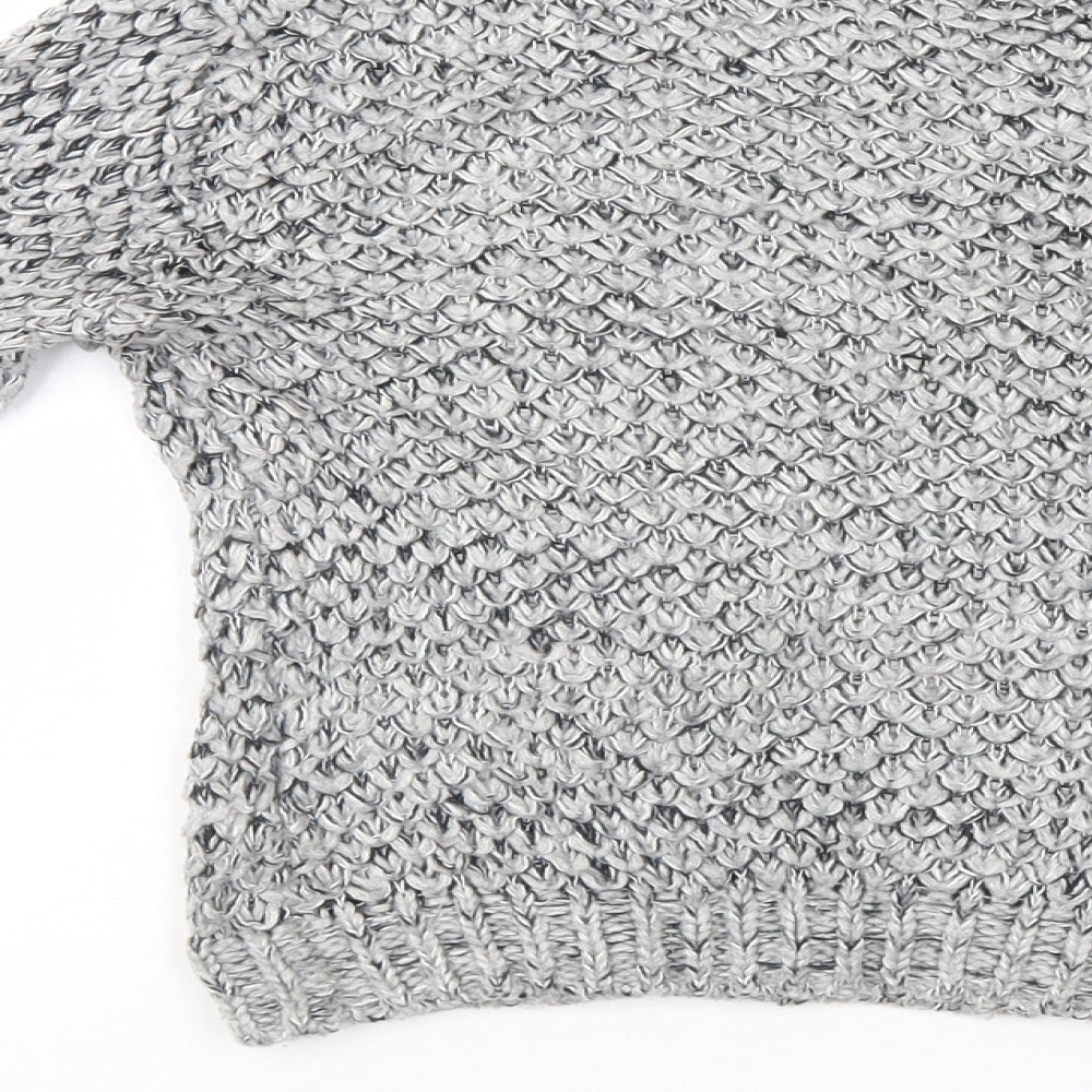 F&F Girls Grey Henley Jumper Size 8-9 Years