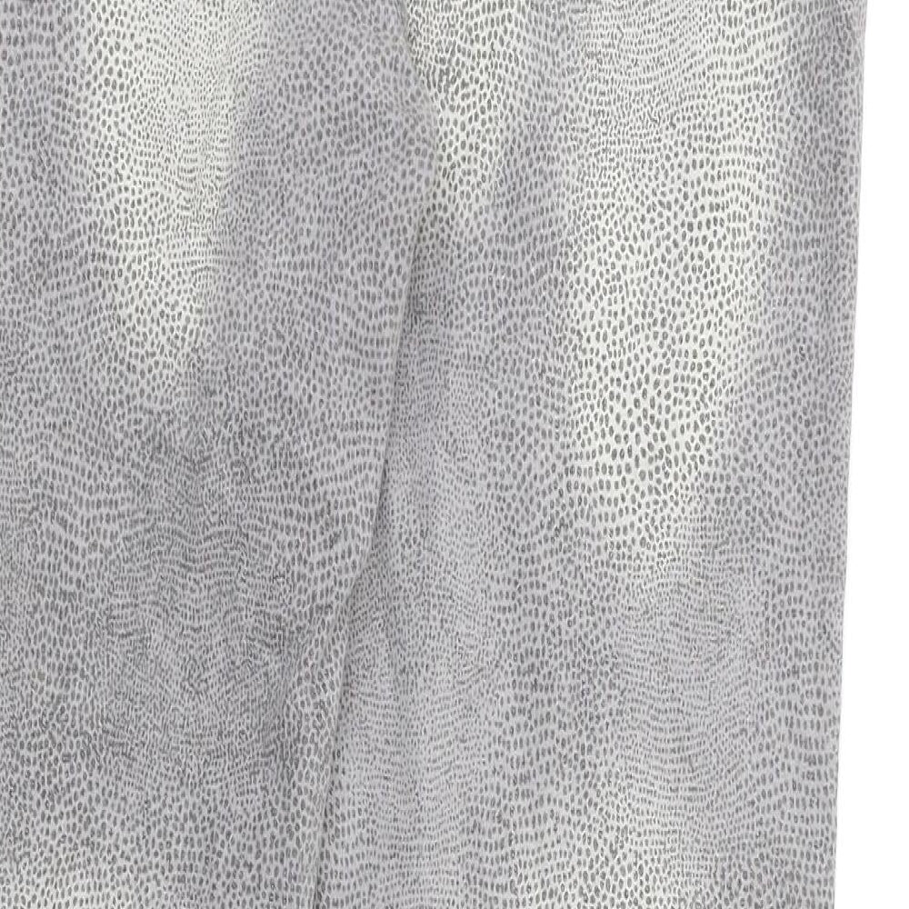 OKAY Womens Grey Animal Print Straight Jeans Size 35 in L28 in
