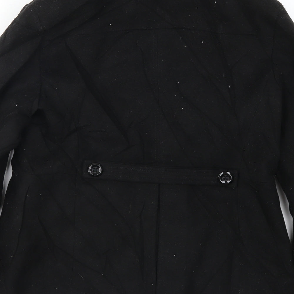 FOREVER 21 Womens Black Pea Coat Coat Size L