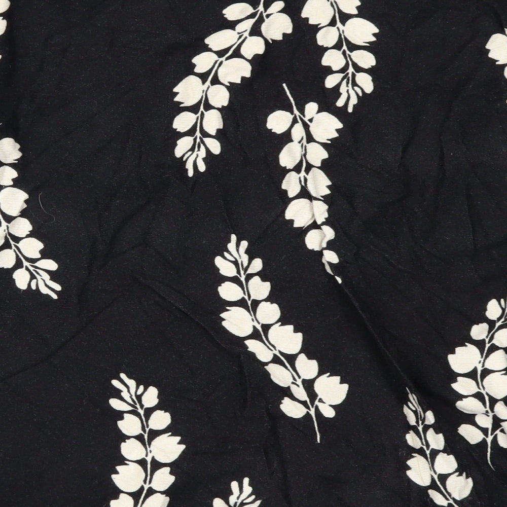 The Collection Womens Black Floral Pullover Jumper Size 12