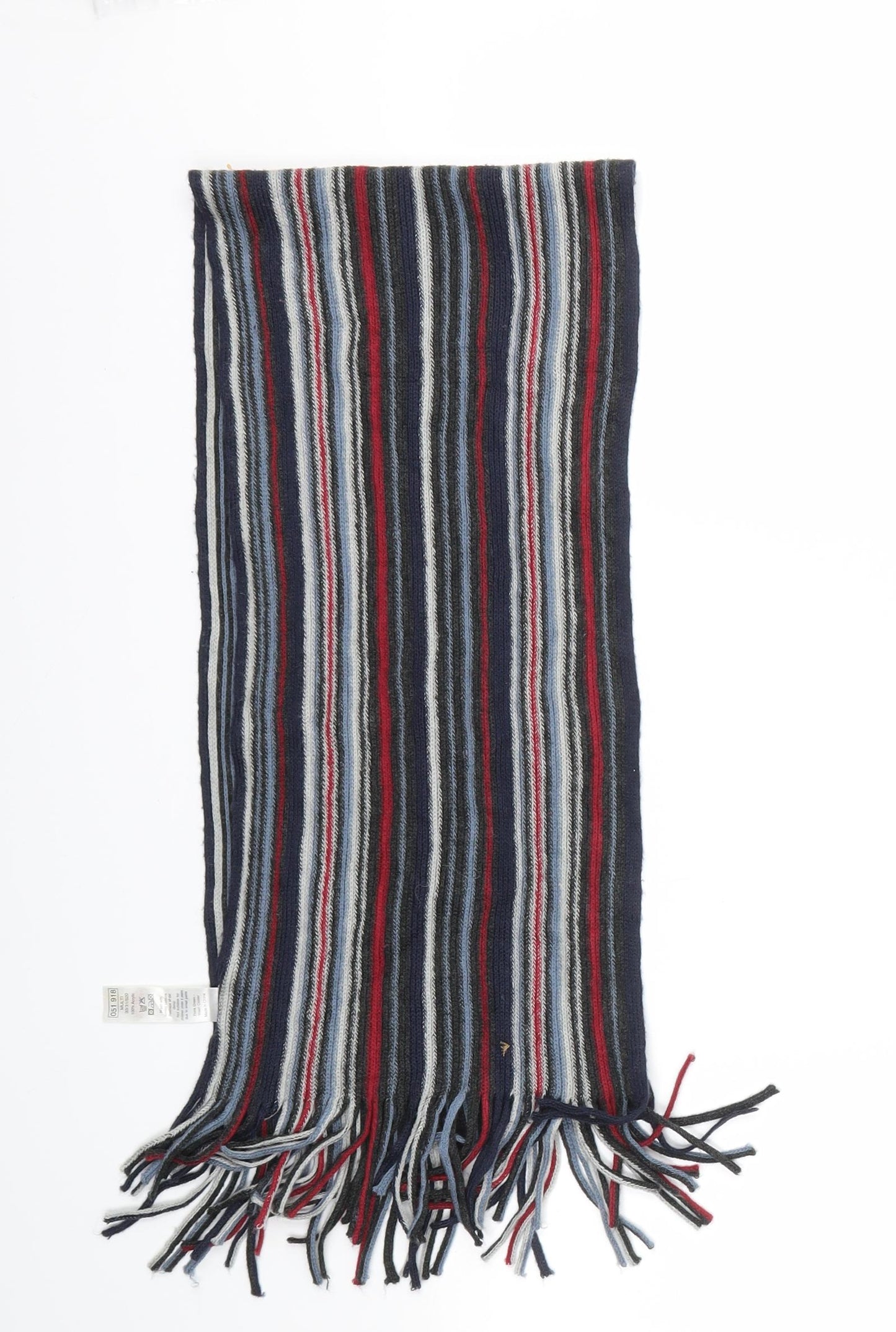 M&Co Boys Blue Striped Scarf One Size