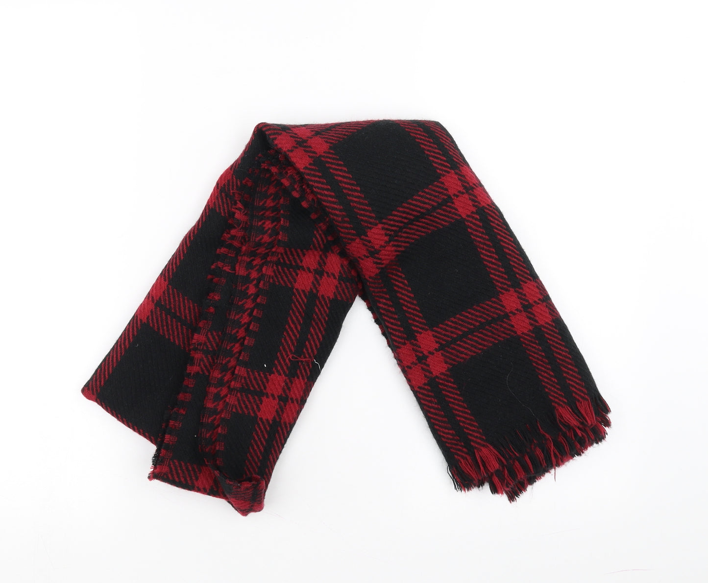 Preworn Womens Black Check Scarf