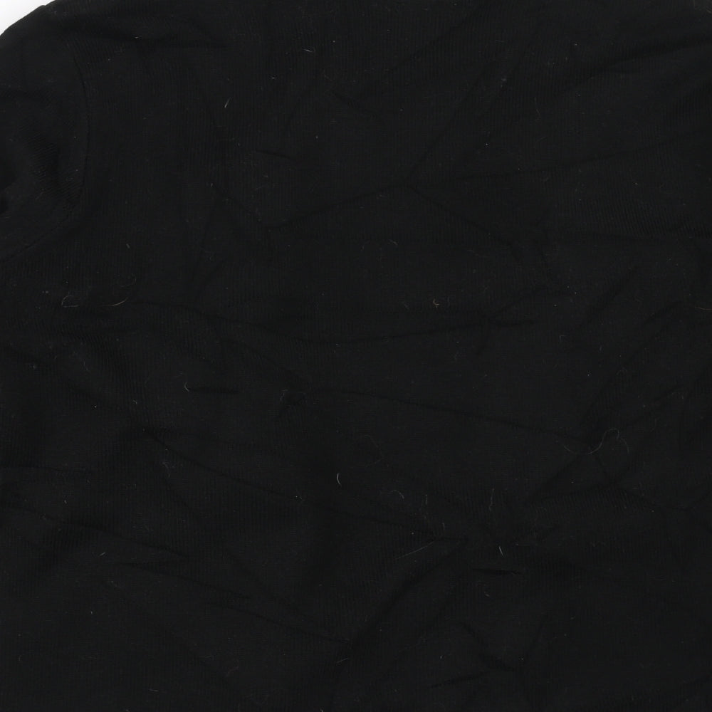 Envy Us Womens Black Cardigan Jumper Size L - jumper with over cardigan detail