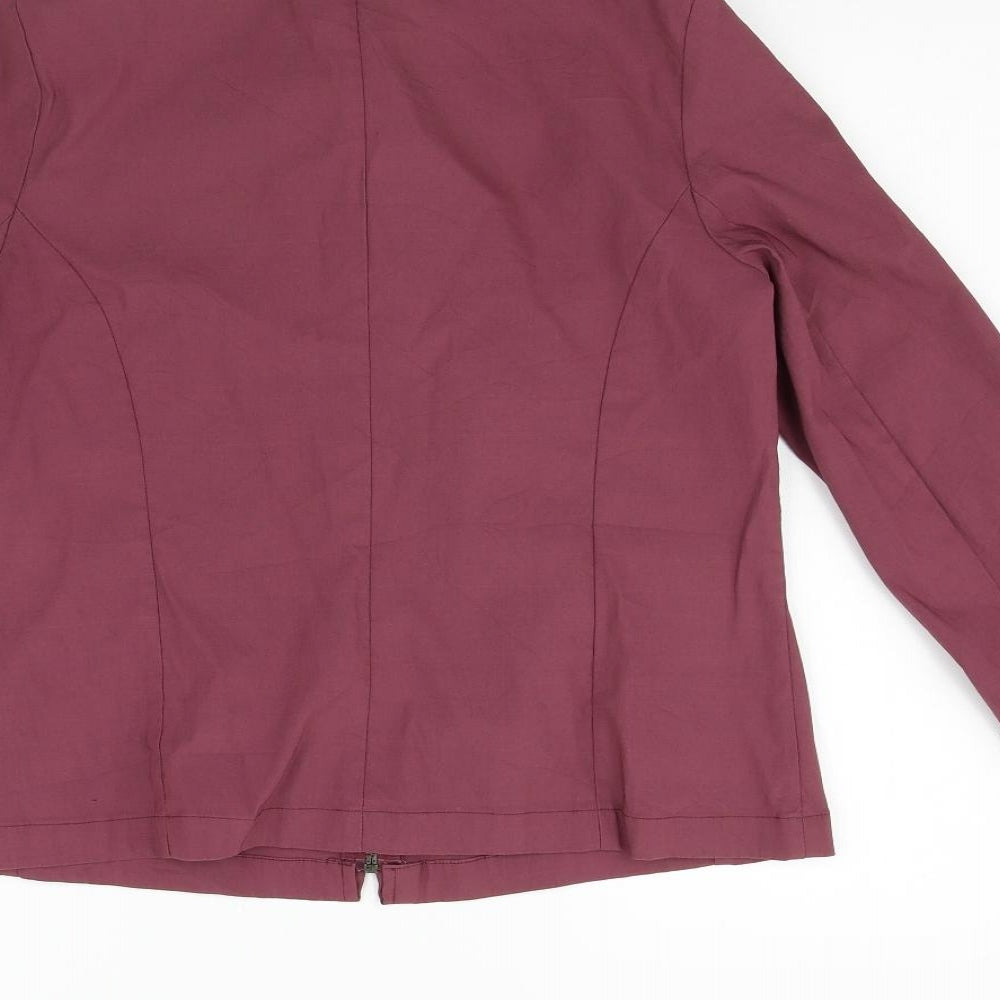 R Womens Purple Jacket Size 16