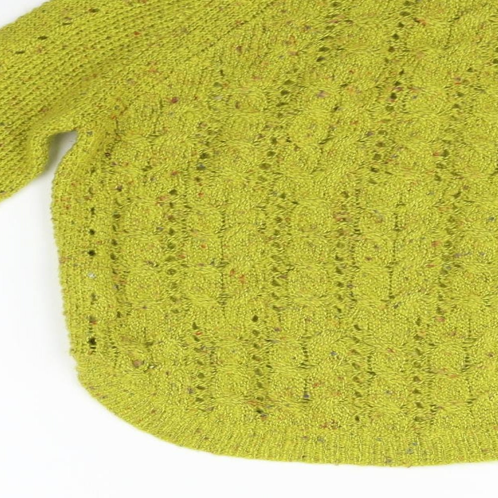 Marks and Spencer Womens Yellow Henley Jumper Size 8