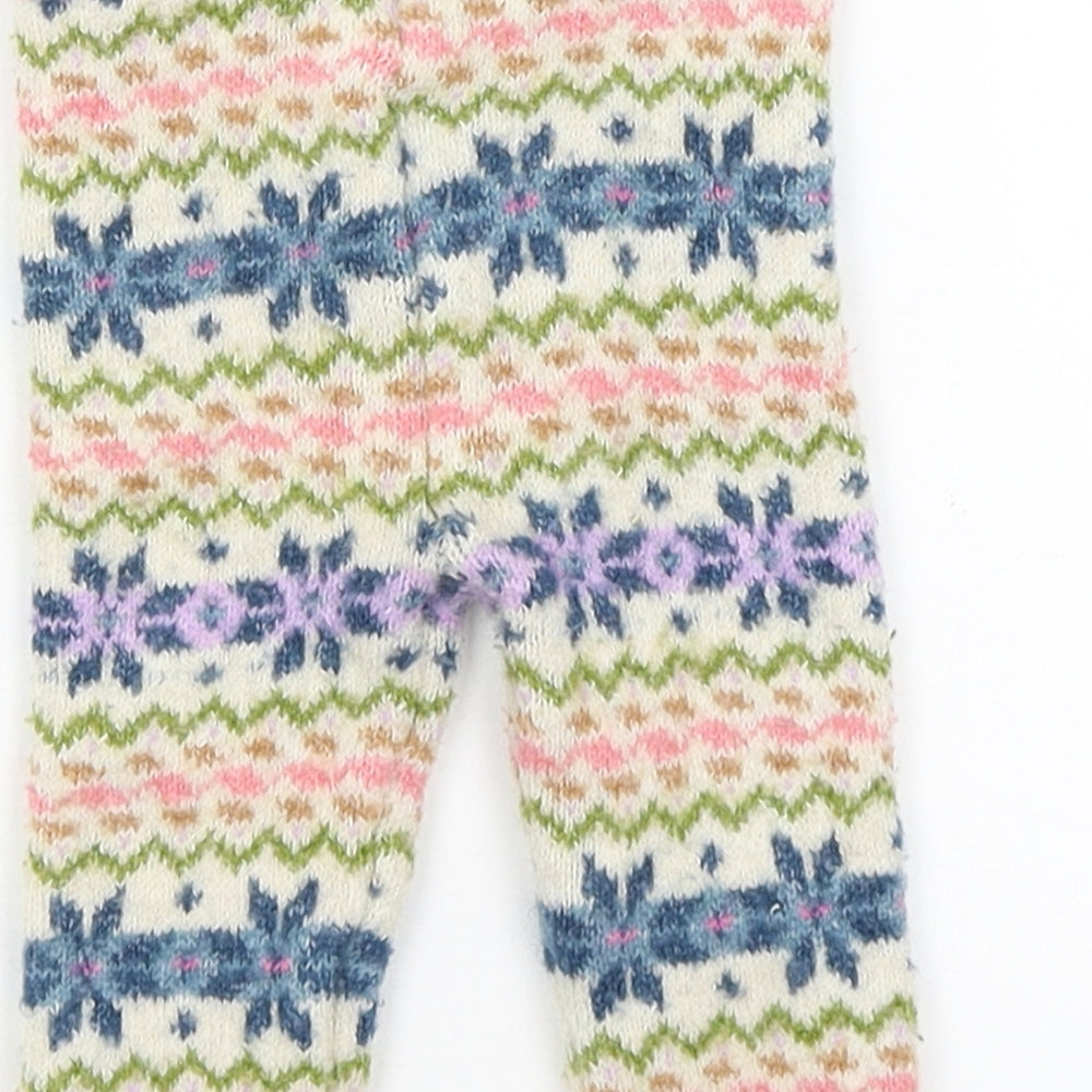 M&S Baby Beige Geometric Capri Trousers Size 3-6 Months