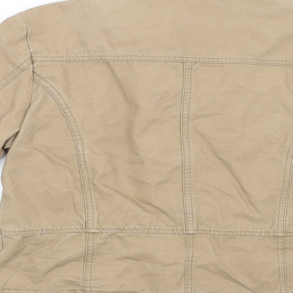 ervie Womens Beige Biker Coat Size 14