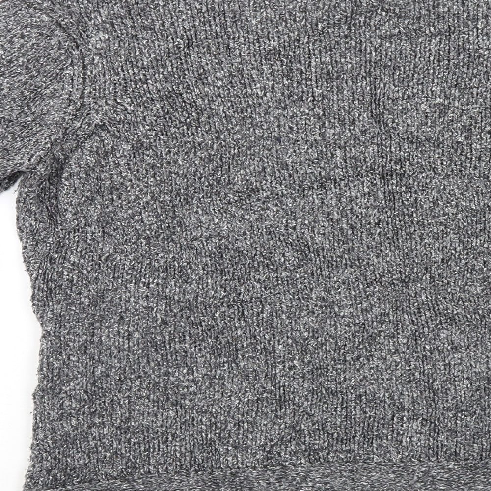 BM Womens Grey Cardigan Jumper Size M