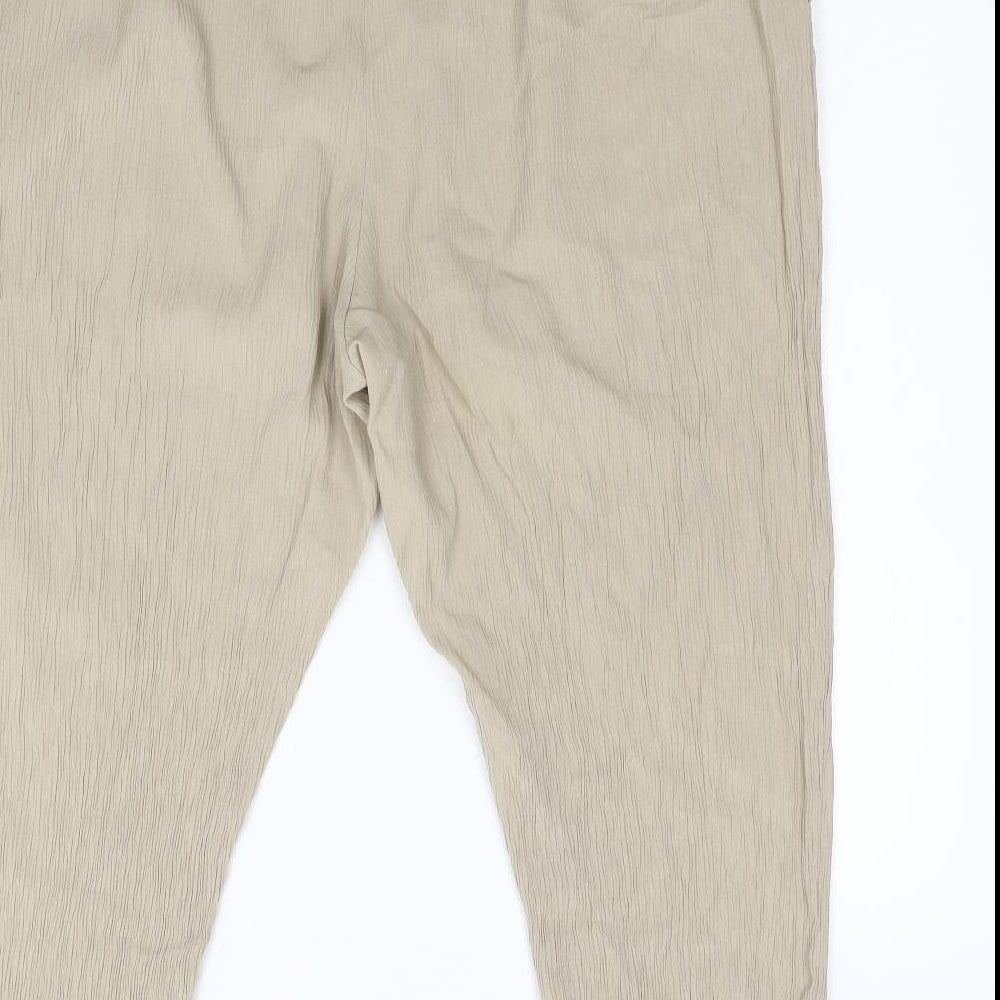 Preworn Womens Beige Trousers Size 18 L25 in