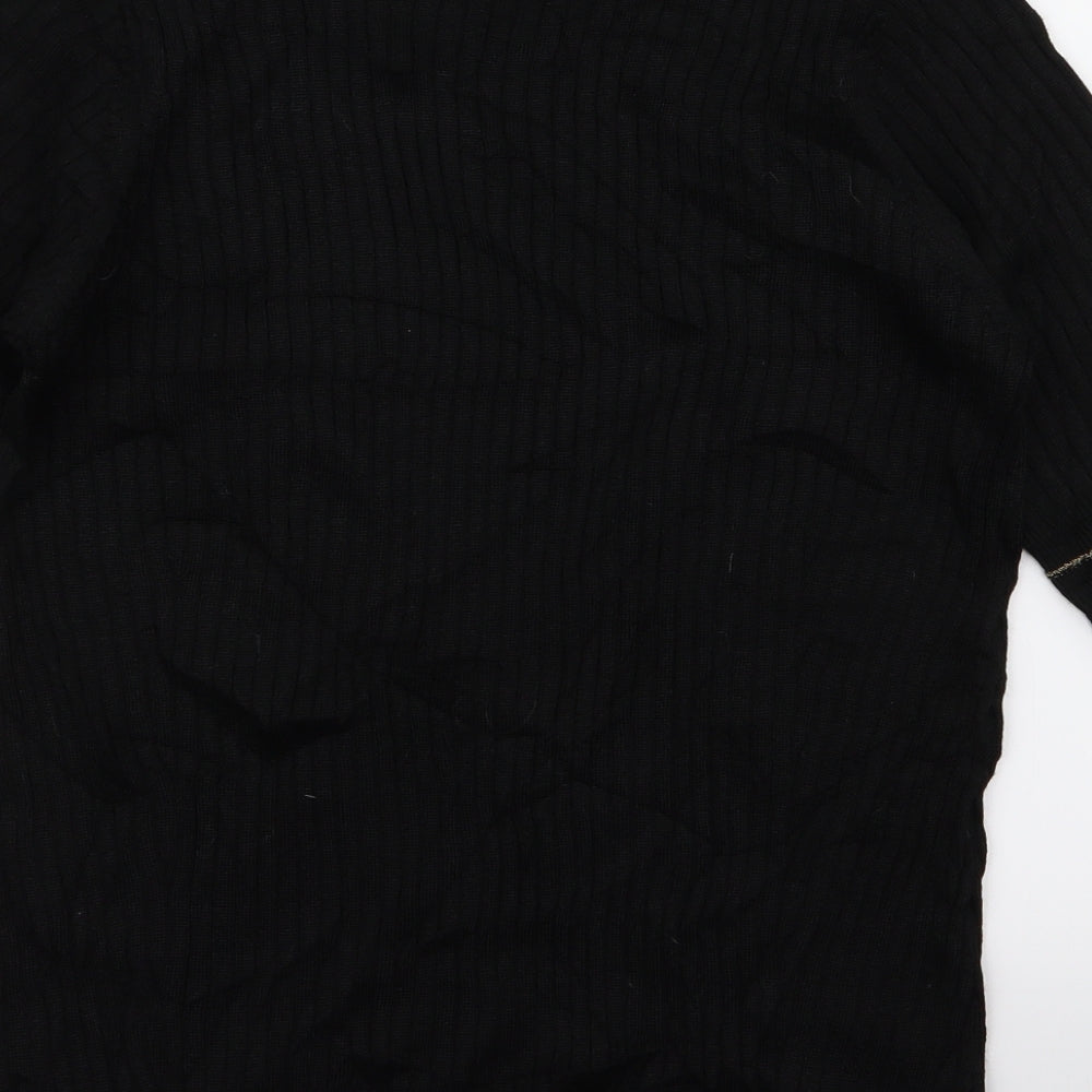 peruna Womens Black Basic T-Shirt Size 14