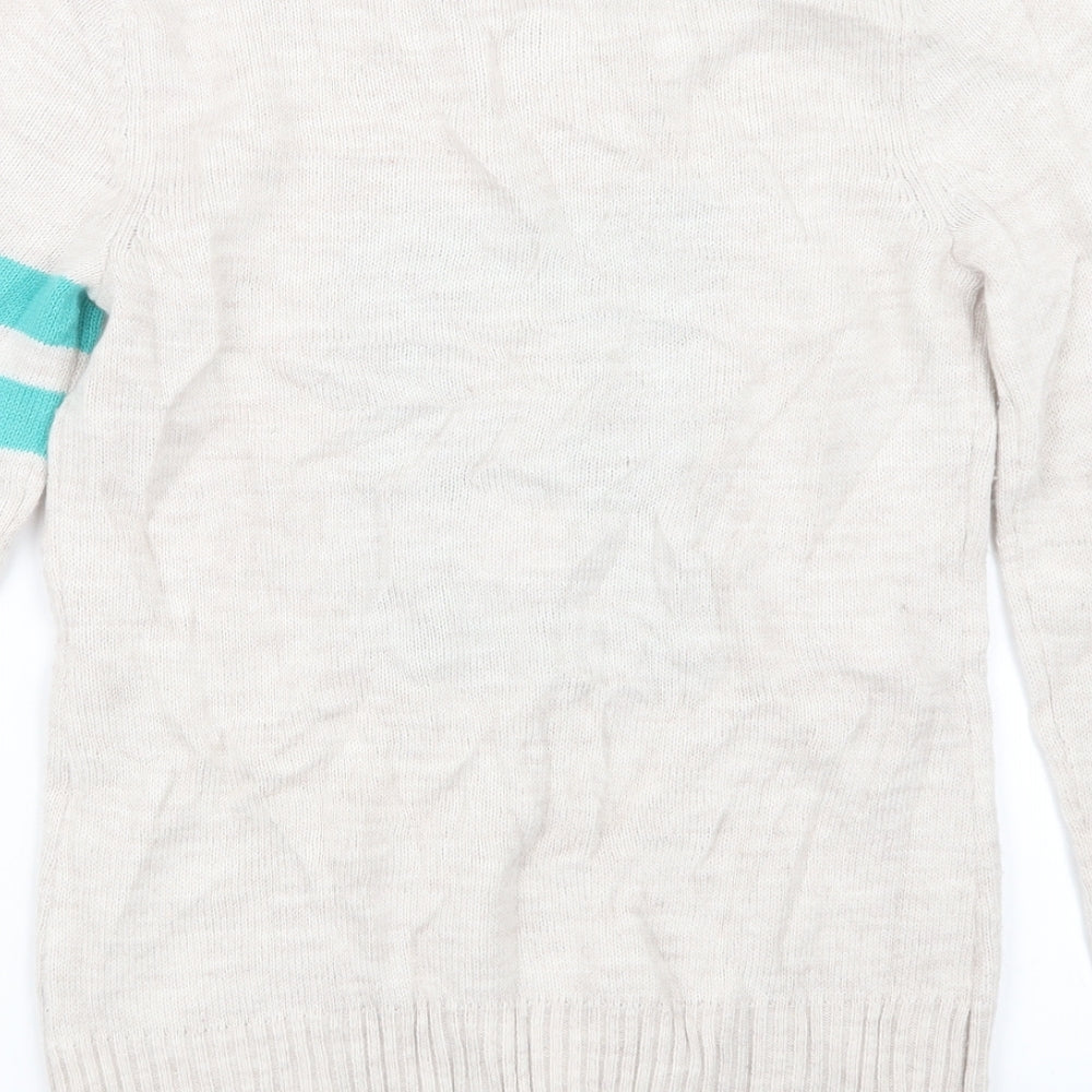 BSK Womens Beige Knit Pullover Jumper Size S
