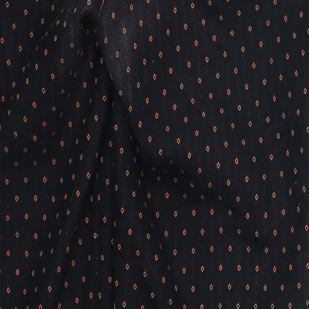 NEXT Womens Blue Geometric Trousers Size 6 L24 in