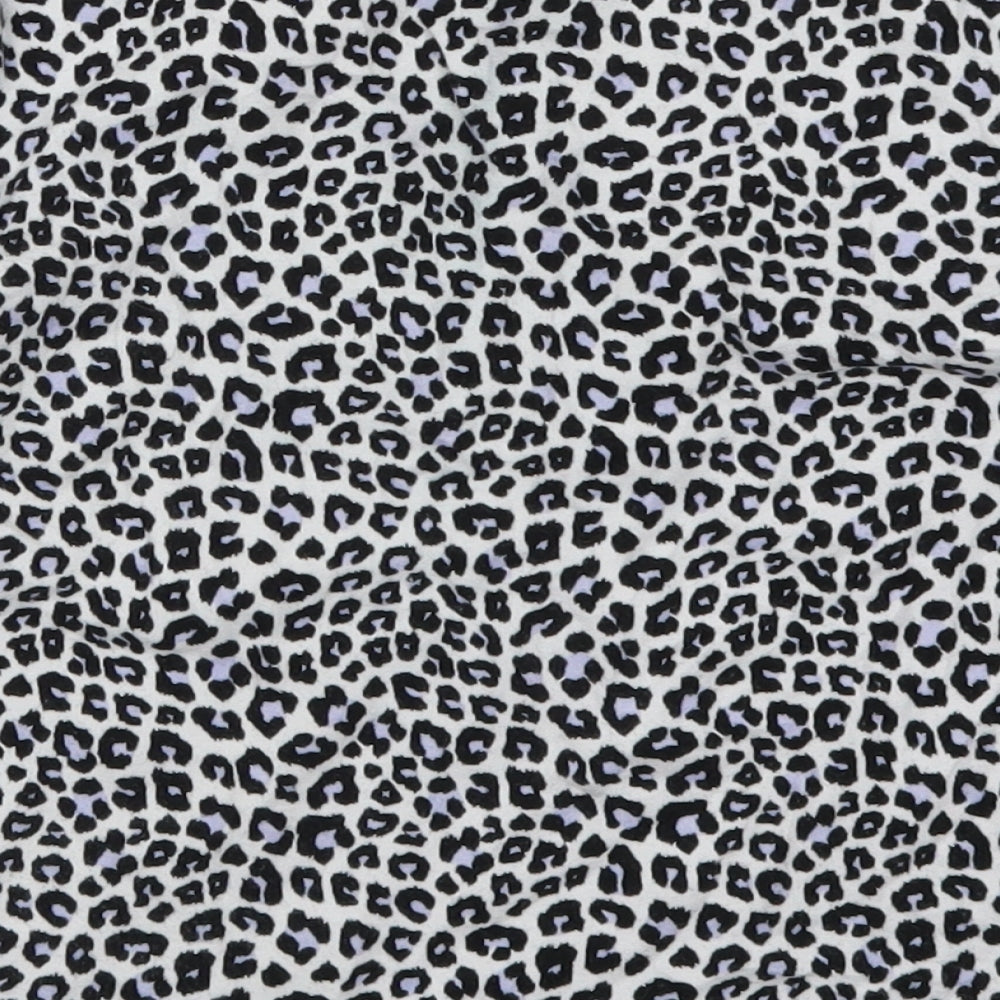 H&M Womens Blue Animal Print Basic T-Shirt Size M