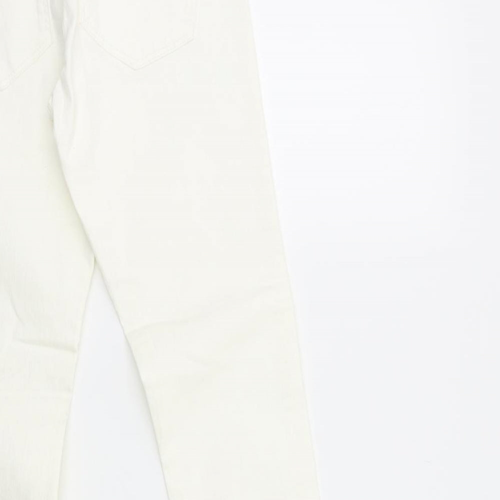 H&M Womens White Denim Skinny Jeans Size 26 in L28 in