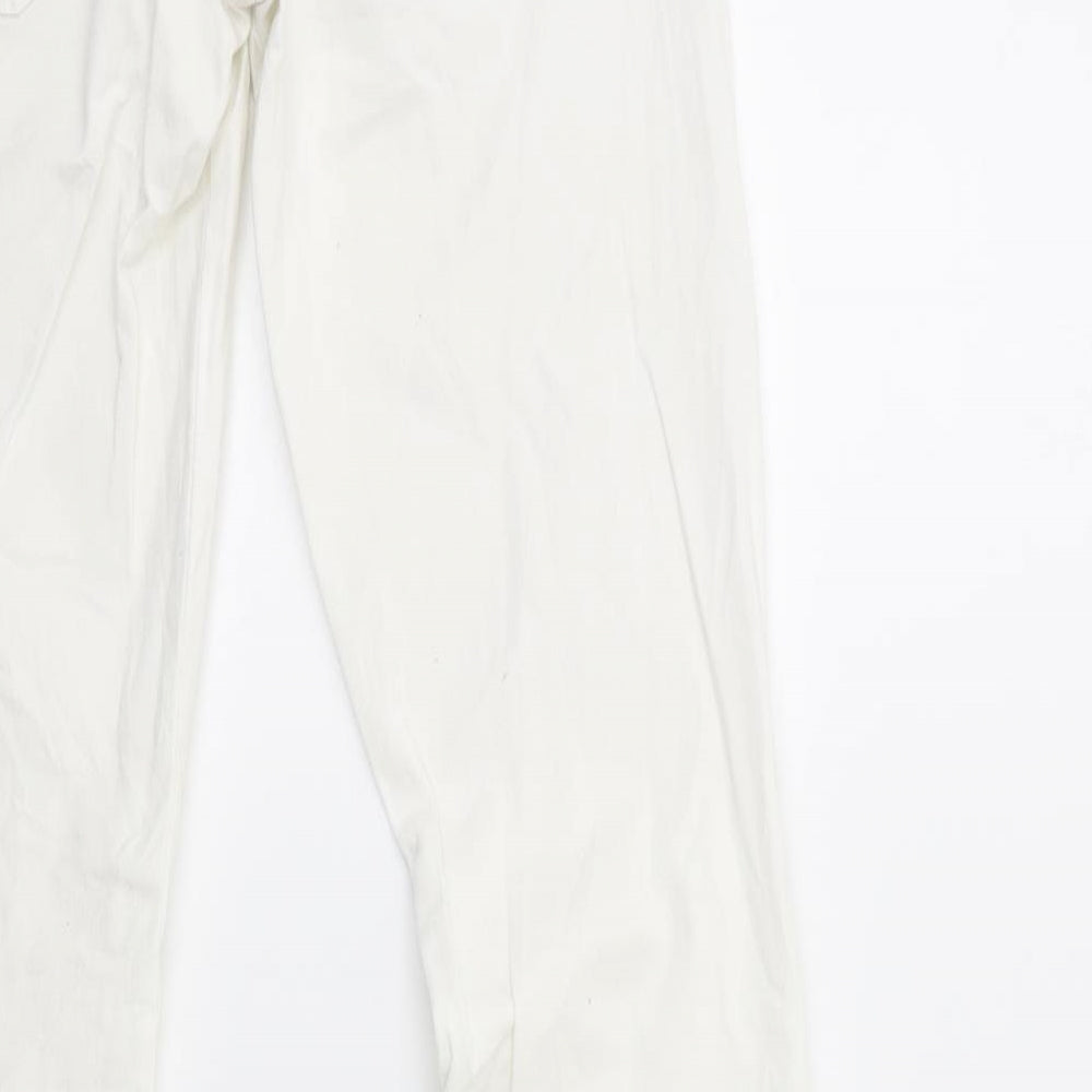 Preworn Womens White Denim Skinny Jeans Size 26 in L31 in
