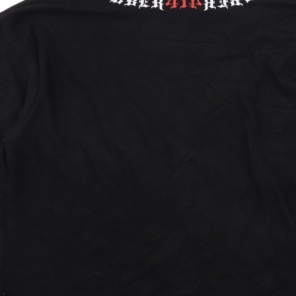fibber Womens Black Knit Pullover Jumper Size L