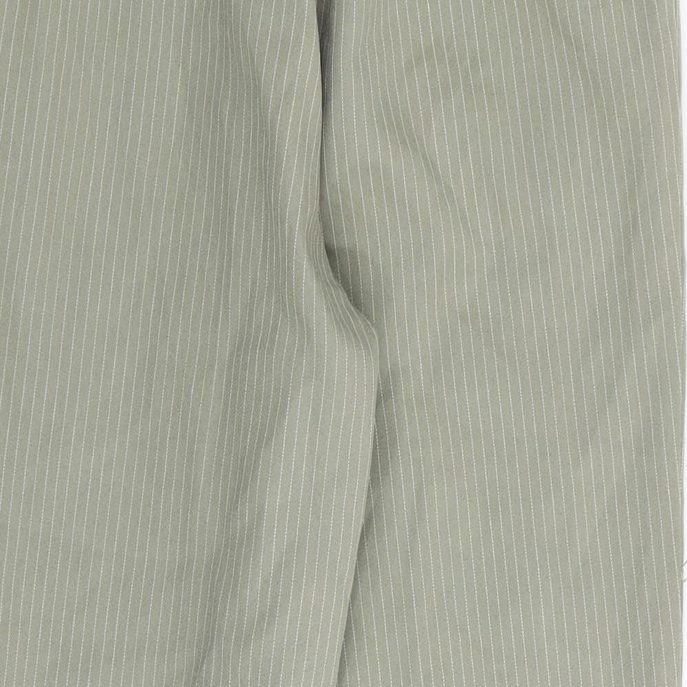 5 seasons Womens Green Striped Trousers Size M L27 in - Stretch waistband