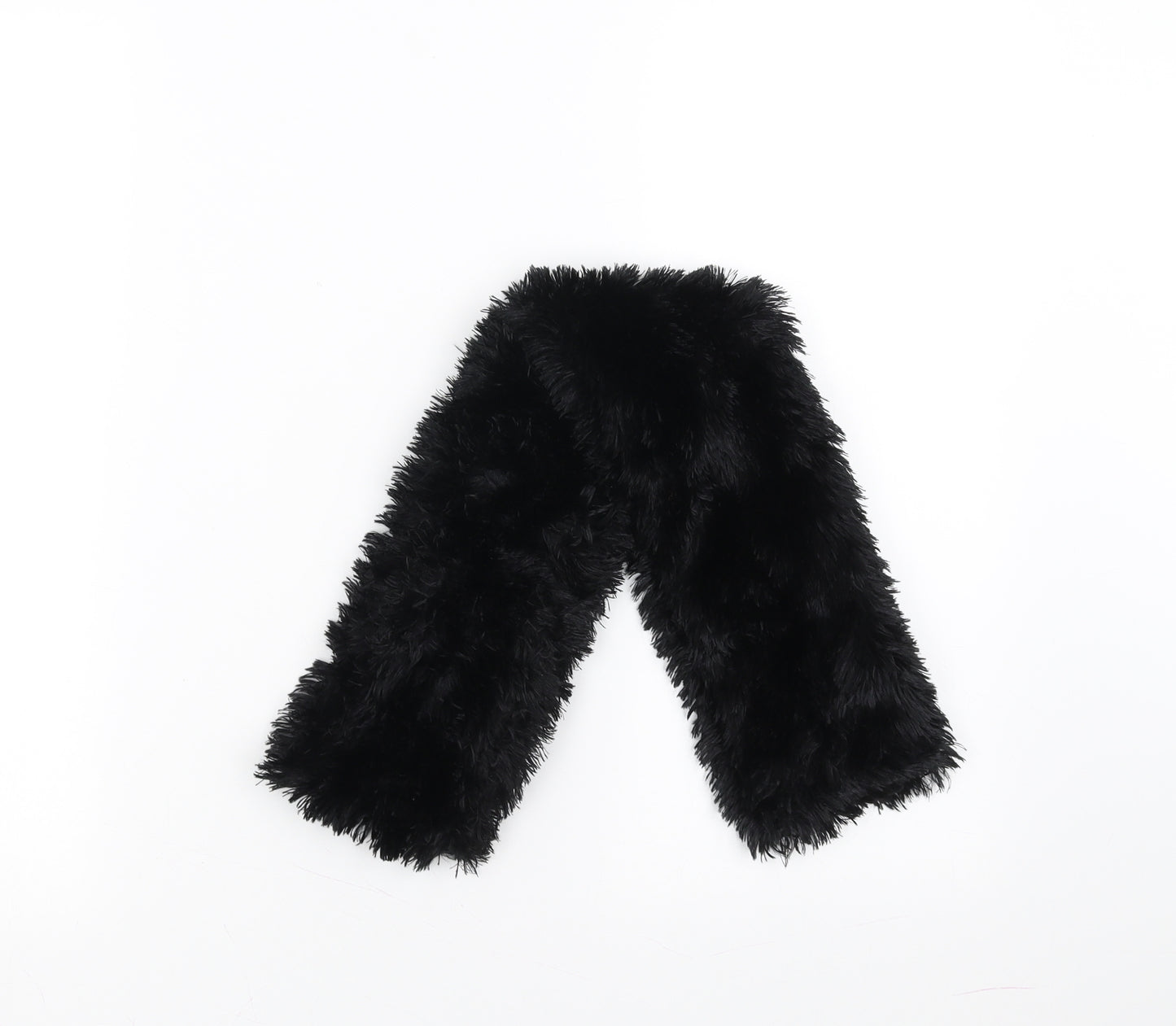 Preworn Womens Black Scarf - fluffy