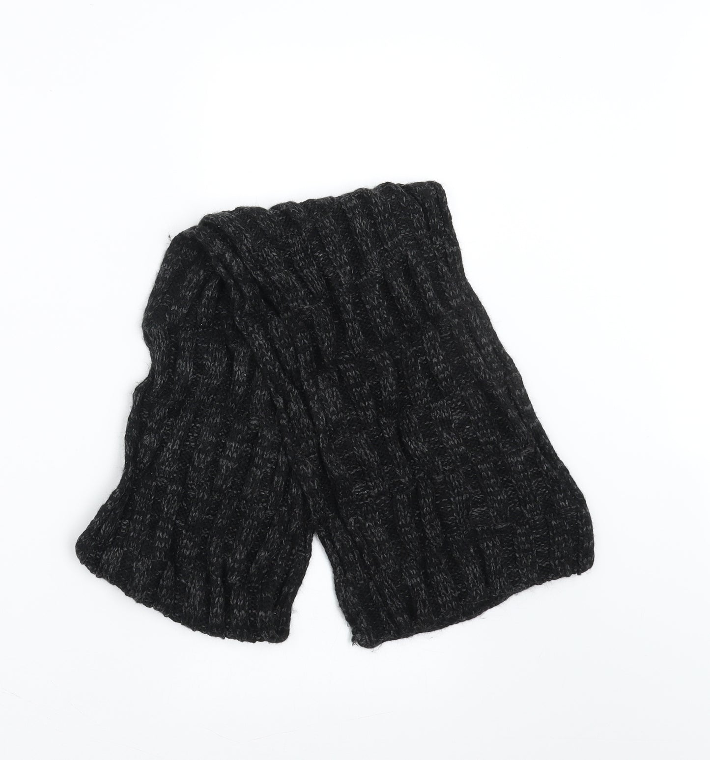Preworn Mens Black Knit Scarf One Size