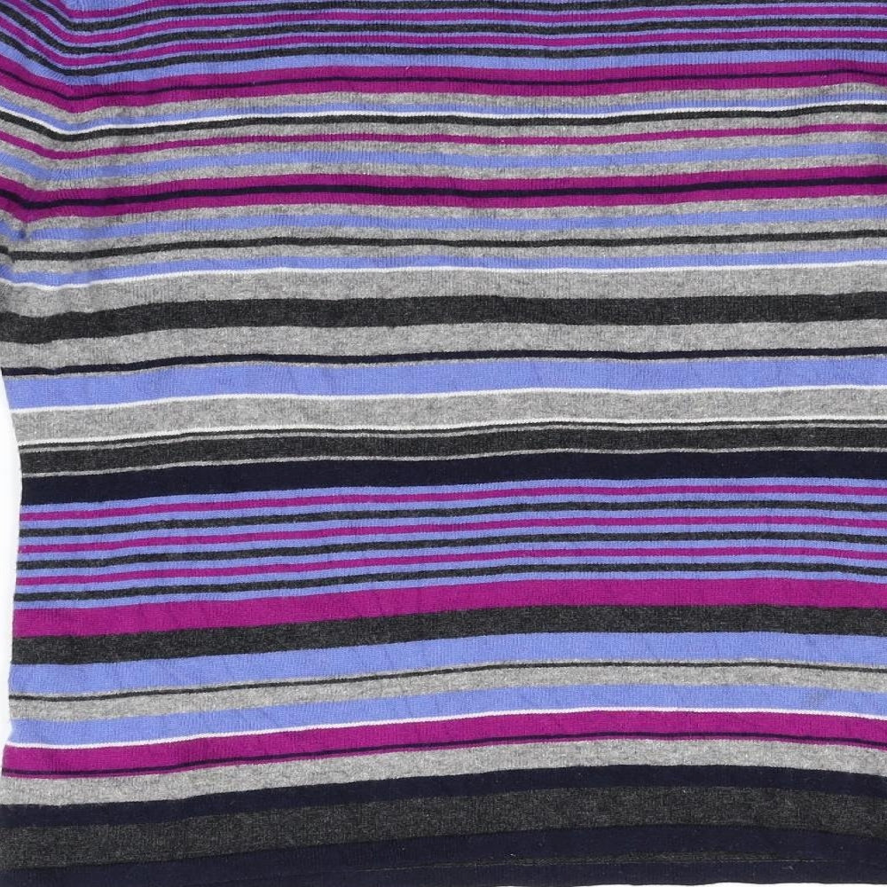 Gerry Weber Womens Blue Striped Pullover Jumper Size M