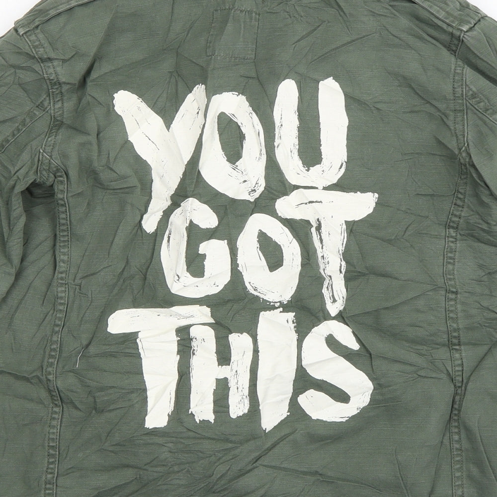 H&M Girls Green Basic Jacket Jacket Size 11-12 Years